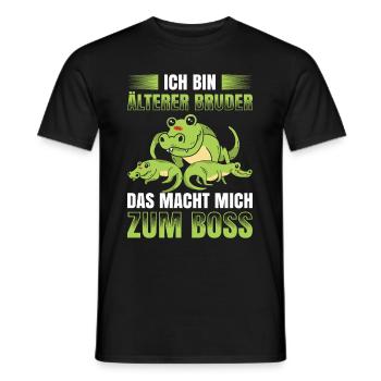 Ich Bin Älterer Bruder Das Macht Mich Zum Boss - Männer T-Shirt - Schwarz - Vorne - AI Model Male 178 light (178cm)