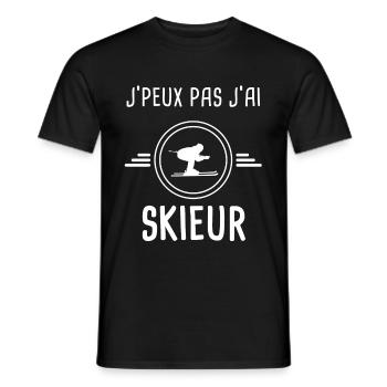 skieur je peux pas j'ai skieur skieur - T-shirt homme - noir - Devant - AI Model Male 178 light (178cm)