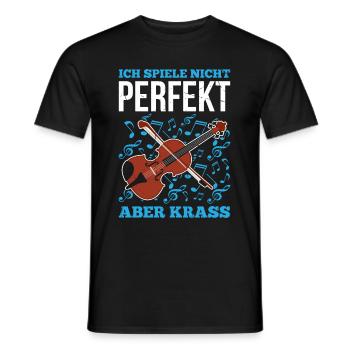 Ich Spiele Nicht Perfekt Aber Krass Bratschist - Männer T-Shirt - Schwarz - Vorne - AI Model Male 178 light (178cm)