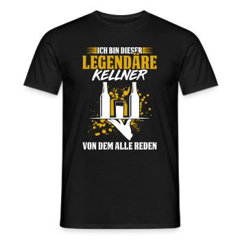Ich Bin Dieser Legendäre Kellner Von Dem Alle Rede - Männer T-Shirt - Schwarz - Vorne - AI Model Male 178 light (178cm)