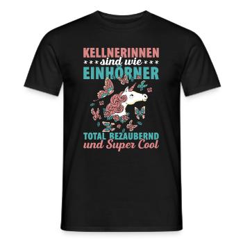 Kellnerinnen Sind Wie Einhörner Total Bezaubernd U - Männer T-Shirt - Schwarz - Vorne - AI Model Male 178 light (178cm)