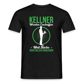 Kellner Wurden Erschaffen Weil Köche Auch Helden B - Männer T-Shirt - Schwarz - Vorne - AI Model Male 178 light (178cm)