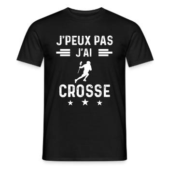 hockeyeur je peux pas j'ai crosse - T-shirt homme - noir - Devant - AI Model Male 178 light (178cm)