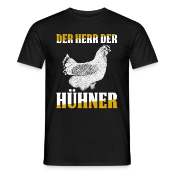 Der Herr Der Hühner Geschenk - Männer T-Shirt - Schwarz - Vorne - AI Model Male 178 light (178cm)
