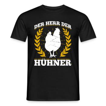 Der Herr Der Hühner Geschenk - Männer T-Shirt - Schwarz - Vorne - AI Model Male 178 light (178cm)