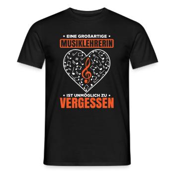 Eine Großartige Musiklehrerin Ist Unmöglich Zu Ver - Männer T-Shirt - Schwarz - Vorne - AI Model Male 178 light (178cm)