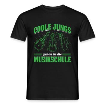 Coole Jungs Gehen In Die Musikschule - Männer T-Shirt - Schwarz - Vorne - AI Model Male 178 light (178cm)