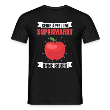 Keine Äpfel Im Supermarkt Ohne Bauer - Männer T-Shirt - Schwarz - Vorne - AI Model Male 178 light (178cm)