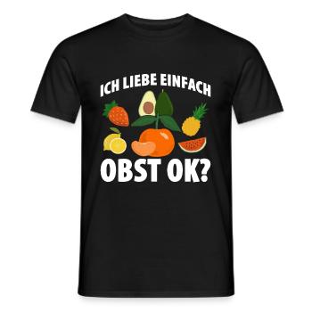 Ich Liebe Einfach Obst Ok? - Männer T-Shirt - Schwarz - Vorne - AI Model Male 178 light (178cm)