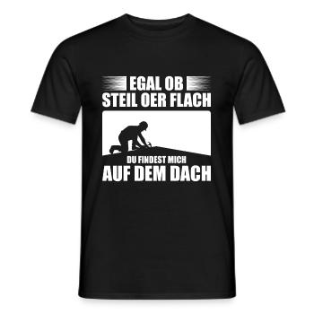 Egal Ob Steil Oer Flach Du Findest Mich Auf Dem Da - Männer T-Shirt - Schwarz - Vorne - AI Model Male 178 light (178cm)