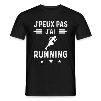 coureur je peux pas j'ai running - T-shirt homme - noir - Devant - AI Model Male 178 light (178cm)