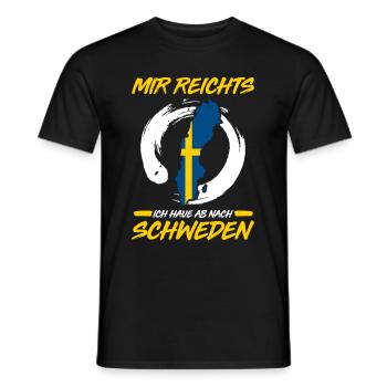Mir Reichts Ich Haue Ab Nach Schweden - Männer T-Shirt - Schwarz - Vorne - AI Model Male 178 light (178cm)