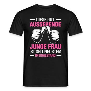 Diese Gut Aussehende Junge Frau Ist Seit Neustem I - Männer T-Shirt - Schwarz - Vorne - AI Model Male 178 light (178cm)