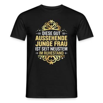 Diese Gut Aussehende Junge Frau Ist Seit Neustem I - Männer T-Shirt - Schwarz - Vorne - AI Model Male 178 light (178cm)