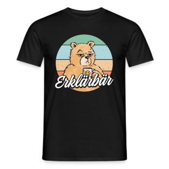 Erklärbär Nachhilfe Nachilfelehrer Förderlehrer - Männer T-Shirt - Schwarz - Vorne - AI Model Male 178 light (178cm)