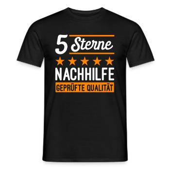 5 Sterne Nachhilfe Geprüfte Qualität - Männer T-Shirt - Schwarz - Vorne - AI Model Male 178 light (178cm)