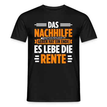 Das Nachhilfe Geben Hat Ein Ende Es Lebe Die Rente - Männer T-Shirt - Schwarz - Vorne - AI Model Male 178 light (178cm)