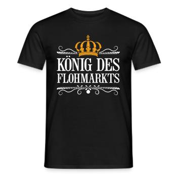 König Des Flohmarkts Geschenk - Männer T-Shirt - Schwarz - Vorne - AI Model Male 178 light (178cm)