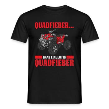 Quadfieber… Ganz Eindeutig Quadfieber - Männer T-Shirt - Schwarz - Vorne - AI Model Male 178 light (178cm)