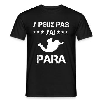 je peux pas j'ai para cadeau parachutiste - T-shirt homme - noir - Devant - AI Model Male 178 light (178cm)