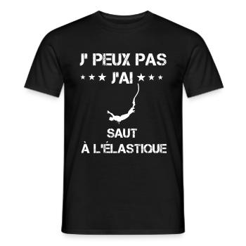 je peux pas j'ai saut à l'élastique cadeau saut - T-shirt homme - noir - Devant - AI Model Male 178 light (178cm)
