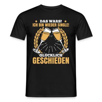 Das Wars! Ich Bin Wieder Single! Glücklich Geschie - Männer T-Shirt - Schwarz - Vorne - AI Model Male 178 light (178cm)