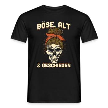 Böse, Alt & Geschieden Geschenk - Männer T-Shirt - Schwarz - Vorne - AI Model Male 178 light (178cm)