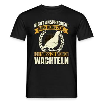 Nicht Ansprechen! Habe Keine Zeit. Ich Muss Zu Mei - Männer T-Shirt - Schwarz - Vorne - AI Model Male 178 light (178cm)