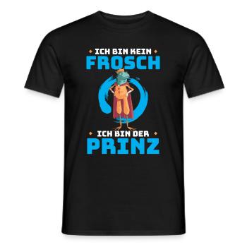 Ich Bin Kein Frosch Ich Bin Der Prinz - Männer T-Shirt - Schwarz - Vorne - AI Model Male 178 light (178cm)