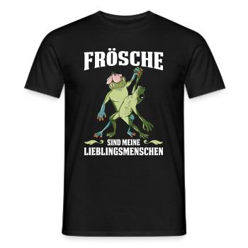Frösche Sind Meine Lieblingsmenschen - Männer T-Shirt - Schwarz - Vorne - AI Model Male 178 light (178cm)