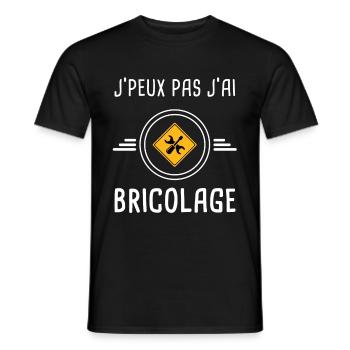 bricolage je peux pas j'ai bricolage bricoleur - T-shirt homme - noir - Devant - AI Model Male 178 light (178cm)