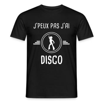 disco je peux pas j'ai disco danse - T-shirt homme - noir - Devant - AI Model Male 178 light (178cm)