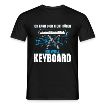 Ich Kann Dich Nicht Hören Ich Spiele Keyboard - Männer T-Shirt - Schwarz - Vorne - AI Model Male 178 light (178cm)