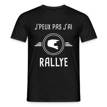 rallye je peux pas j'ai rallye rallyeur - T-shirt homme - noir - Devant - AI Model Male 178 light (178cm)