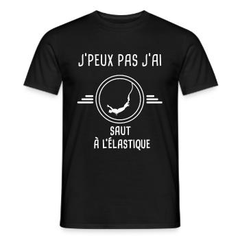 saut élastique je peux pas j'ai saut à l'élastique - T-shirt homme - noir - Devant - AI Model Male 178 light (178cm)