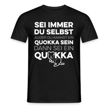 Sei Immer Du Selbst Außer Du Kannst Ein Quokka Sei - Männer T-Shirt - Schwarz - Vorne - AI Model Male 178 light (178cm)