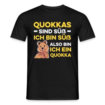 Quokkas Sind Süß Ich Bin Süß Also Bin Ich Ein Quok - Männer T-Shirt - Schwarz - Vorne - AI Model Male 178 light (178cm)