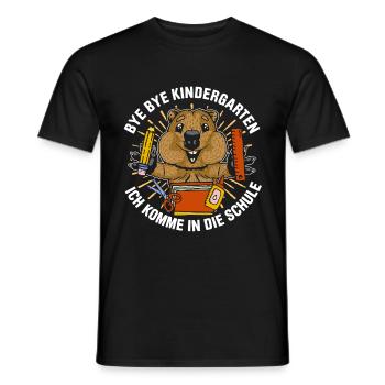 Bye Bye Kindergarten Ich Komme In Die Schule - Männer T-Shirt - Schwarz - Vorne - AI Model Male 178 light (178cm)
