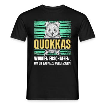 Quokkas Wurden Erschaffen, Um Die Laune Zu Verbess - Männer T-Shirt - Schwarz - Vorne - AI Model Male 178 light (178cm)