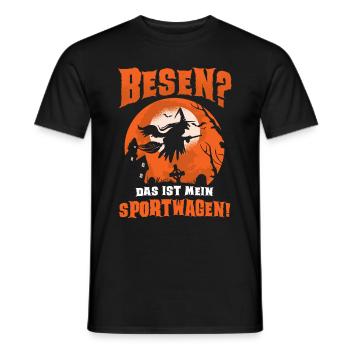 Besen Das Ist Mein Sportwagen Halloween Geschenk - Männer T-Shirt - Schwarz - Vorne - AI Model Male 178 light (178cm)