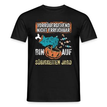 Vorrübergehend Nicht Erreichbar Bin Auf Süßigkeite - Männer T-Shirt - Schwarz - Vorne - AI Model Male 178 light (178cm)
