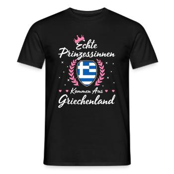 Echte Prinzessinnen Kommen Aus Griechenland - Männer T-Shirt - Schwarz - Vorne - AI Model Male 178 light (178cm)