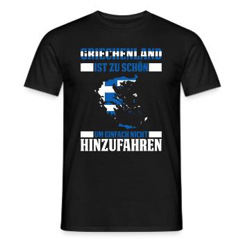Griechenland Ist Zu Schön Um Einfach Nicht Hinzufa - Männer T-Shirt - Schwarz - Vorne - AI Model Male 178 light (178cm)