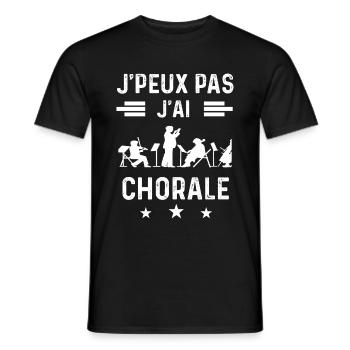 choriste je peux pas j'ai chorale music - T-shirt homme - noir - Devant - AI Model Male 178 light (178cm)