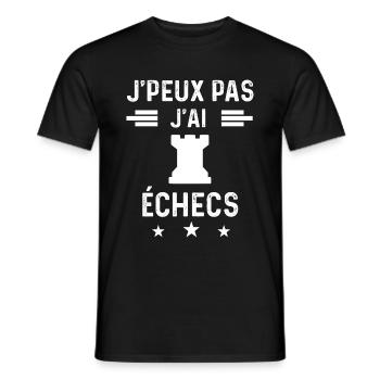 tour je peux pas j'ai échecs tour - T-shirt homme - noir - Devant - AI Model Male 178 light (178cm)