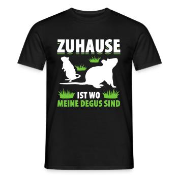 Zuhause Ist Wo Meine Degus Sind Geschenk - Männer T-Shirt - Schwarz - Vorne - AI Model Male 178 light (178cm)
