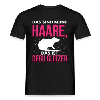 Das Sind Keine Haare, Das Ist Degu Glitzer - Männer T-Shirt - Schwarz - Vorne - AI Model Male 178 light (178cm)