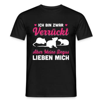 Ich Bin Zwar Verrückt Aber Meine Degus Lieben Mich - Männer T-Shirt - Schwarz - Vorne - AI Model Male 178 light (178cm)