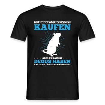 Du Kannst Glück Nicht Kaufen Aber Du Kannst Degus - Männer T-Shirt - Schwarz - Vorne - AI Model Male 178 light (178cm)