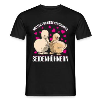 Mutter Von Liebenswürdigen Seidenhühnern - Männer T-Shirt - Schwarz - Vorne - AI Model Male 178 light (178cm)